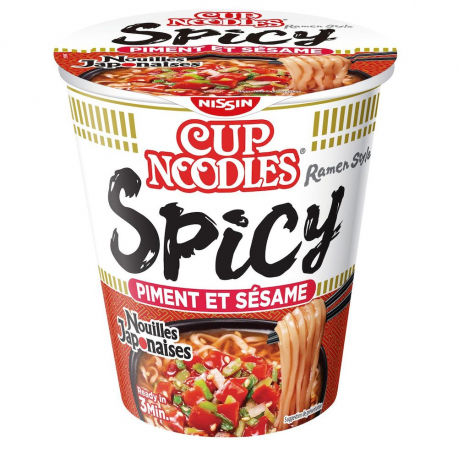 Cup noodles (nouilles) Hot Chili Spicy 66g - carton de 8