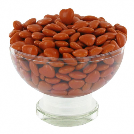 Mini Coeurs Dragées chocolat TERRACOTTA - 500g