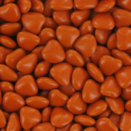Mini Coeurs Dragées chocolat TERRACOTTA - 500g