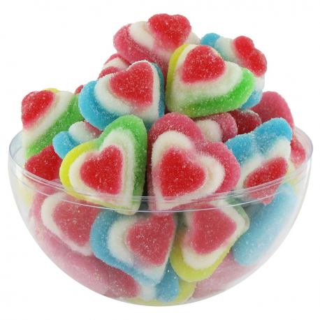 Coeurs 3D couleur - 1kg