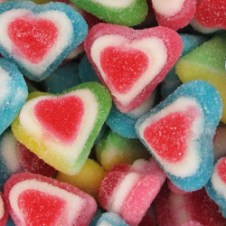 Coeurs 3D couleur - 1kg