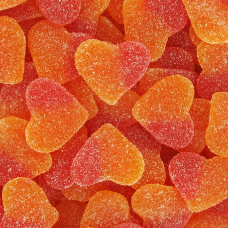 Coeurs de pêches gélifiés candies - 1kg