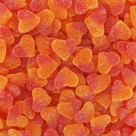 Coeurs de pêches gélifiés candies - 1kg
