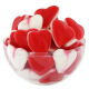 Coeurs rouges et blancs gélifiés lisses - 1kg
