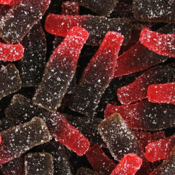 Bouteilles cola/cerise gélifiées candies - 1kg