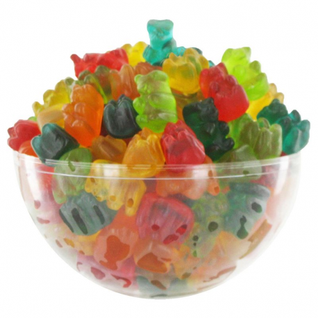 Mini oursons gélifiés lisses - 1kg