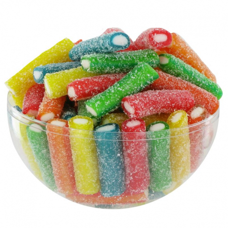 Bâtons minis câbles sucrés acides assortis - 1kg