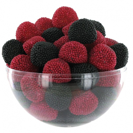Mûres et framboises perlées (rouges et noires) - 1kg