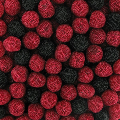 Mûres et framboises perlées (rouges et noires) - 1kg