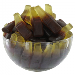 Bouteilles cola gélifiées lisses - 1kg