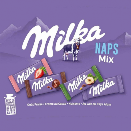 Naps mix Milka - tubo de 1kg (environ 207 pièces)