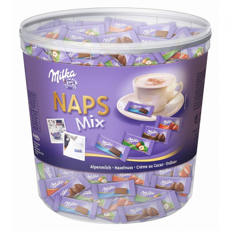 Naps mix Milka - tubo de 1kg (environ 207 pièces)