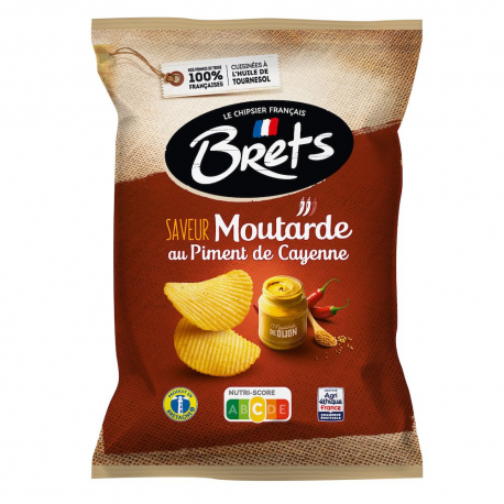 Chips Brets saveur moutarde piment de Cayenne 125g - 10 paquets