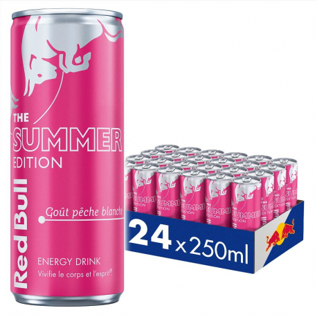Red Bull Pêche blanche Summer Edition 25cl - 24 boîtes