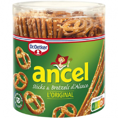 Sticks et Bretzels Ancel Tubo 300g - carton de 16 sachets