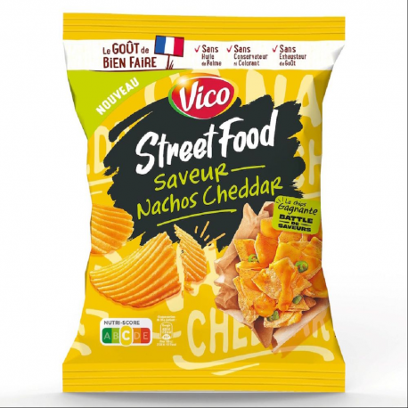 Chips Street Food Nachos Cheddar 120g - 10 paquets