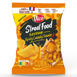 Chips Street Food Spicy Curry 120g - 10 paquets