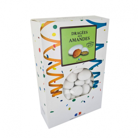Dragées Amande Française de Provence (53% amande) BLANC mat - 500g