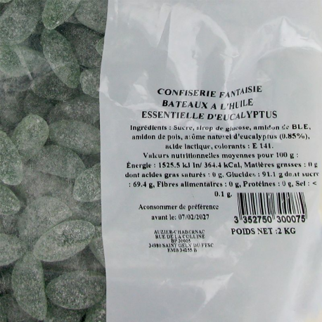 Bâteaux à l'huile essentielle Eucalyptus - 2kg