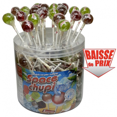 Sucettes Space chupi cool - tubo de 150