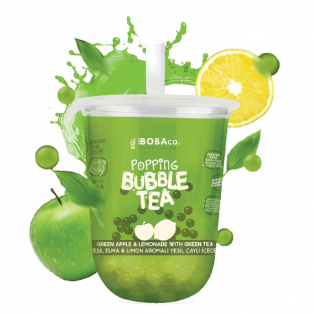 Popping Bubble Tea Cup Pomme Citron 33 cl - 12 boissons