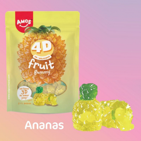 Fruits 4D Ananas 120g - carton de 12 sachets