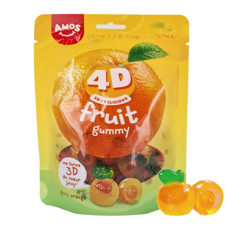 Fruits 4D Orange 120g - carton de 12 sachets