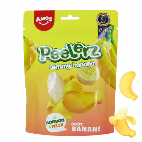 Peelerz Banane bonbons à peler 120g - carton de 12 sachets