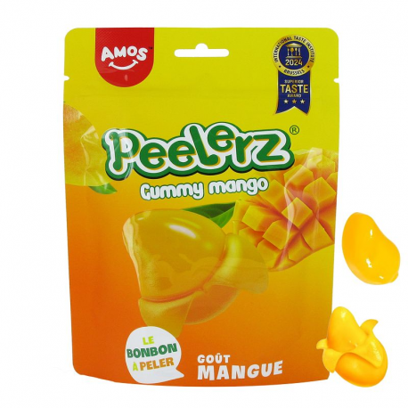 Peelerz Mangue bonbons à peler 120g - carton de 12 sachets
