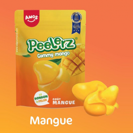 Peelerz Mangue bonbons à peler 120g - carton de 12 sachets