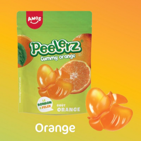 Peelerz Orange bonbons à peler 120g - carton de 12 sachets