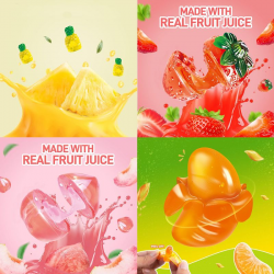 Assortiment gamme Kids 4D, Peelers et Fruits 4D Amos 120/140g - carton de 12 sachets