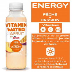 Vitamin Water & Fruit Pêche Passion PET 50cl - les 6