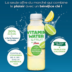 Vitamin Water & Fruit Pêche Passion PET 50cl - les 6