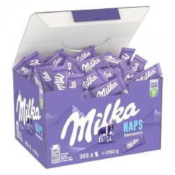Napolitains Milka en chocolat au lait 4,6g - boîte de 355