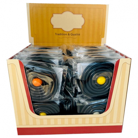 Rouleaux mètre réglisse PM avec bille gum 40g - NOUVEAU présentoir de 48