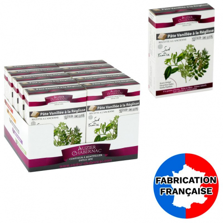 Pâtes vanillées à la réglisse Auzier 40g - les 10 étuis