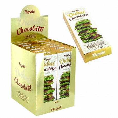 Chocolats de Dubaï tablette 70g Frapella - boîte de 12