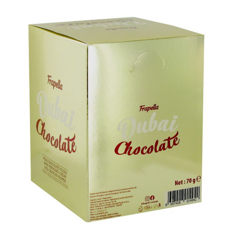 Chocolats de Dubaï tablette 70g Frapella - boîte de 12