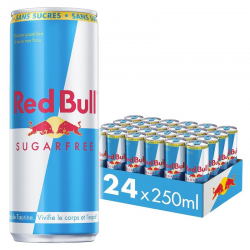 Red bull sans sucre 25cl - pack de 24 boîtes