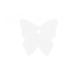 Etiquettes papillon BLANC - 4 vignettes