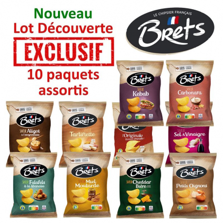 Lot Découverte chips Bret's 125g assortis - 10 paquets