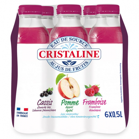 Cristaline Pomme Cassis Framboise - par 24 Pet 50cl