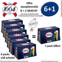 Lot 1664 blonde 18x25cl VP - 6 packs + 1 offert