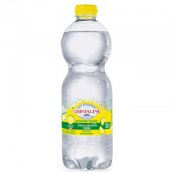 Cristaline eau gazeuse citron PET 50cl - pack de 24