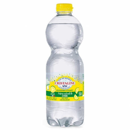 Cristaline eau gazeuse citron PET 50cl - pack de 24