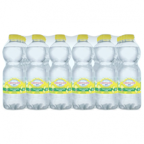 Cristaline eau gazeuse citron PET 50cl - pack de 24