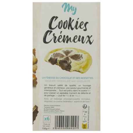 Cookies crémeux chocolat noisettes - 150g