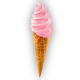 Préparation pour Glace à l'italienne parfum fraise - sachet de 1kg