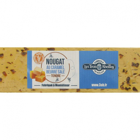 Nougat tendre au caramel beurre salé - barre de 100g